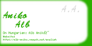 aniko alb business card